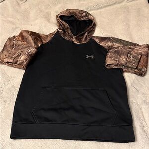 Under Armour Black and Brown Camo Hoodie